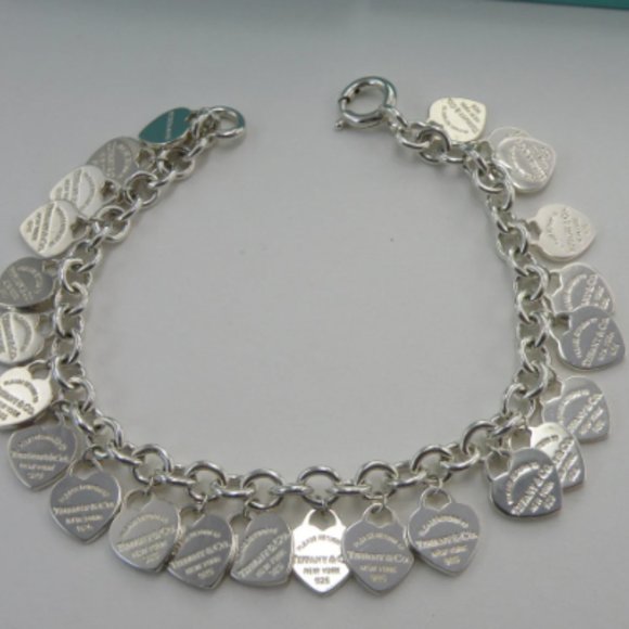 Tiffany & Co Small Mini Size Solid 925 Sterling Silver Heart Charm Pendant - Picture 12 of 13